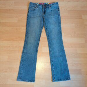 Seven7 Mid Rise Boot Cut Rainbow Pride Creativity Jeans